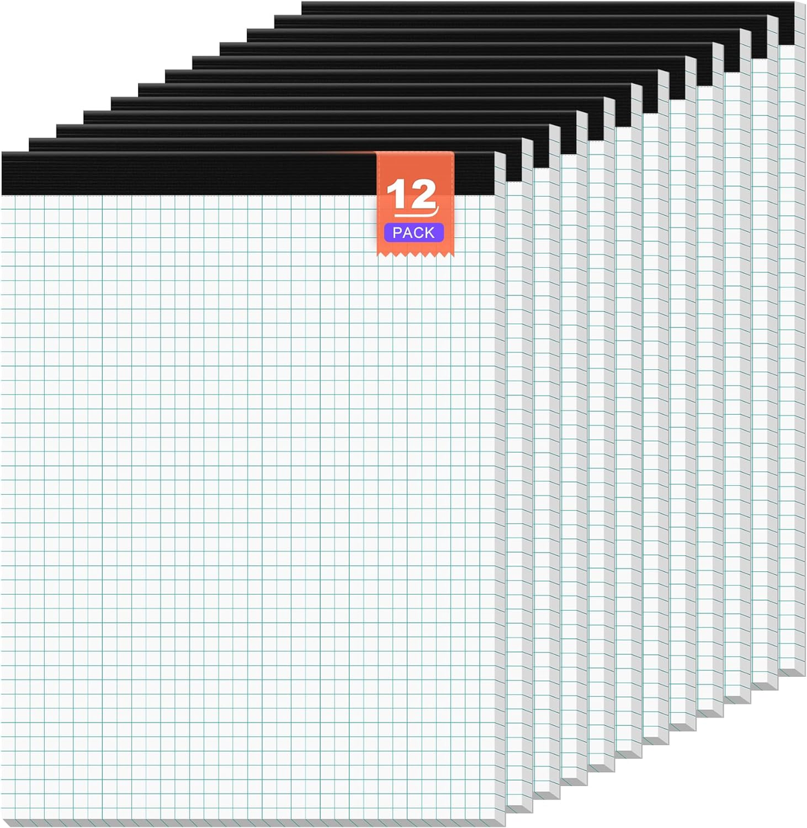 Graph Paper Pad 8 5 X 11 Grid Paper 4X4 Graphing Paper 12 Pack 