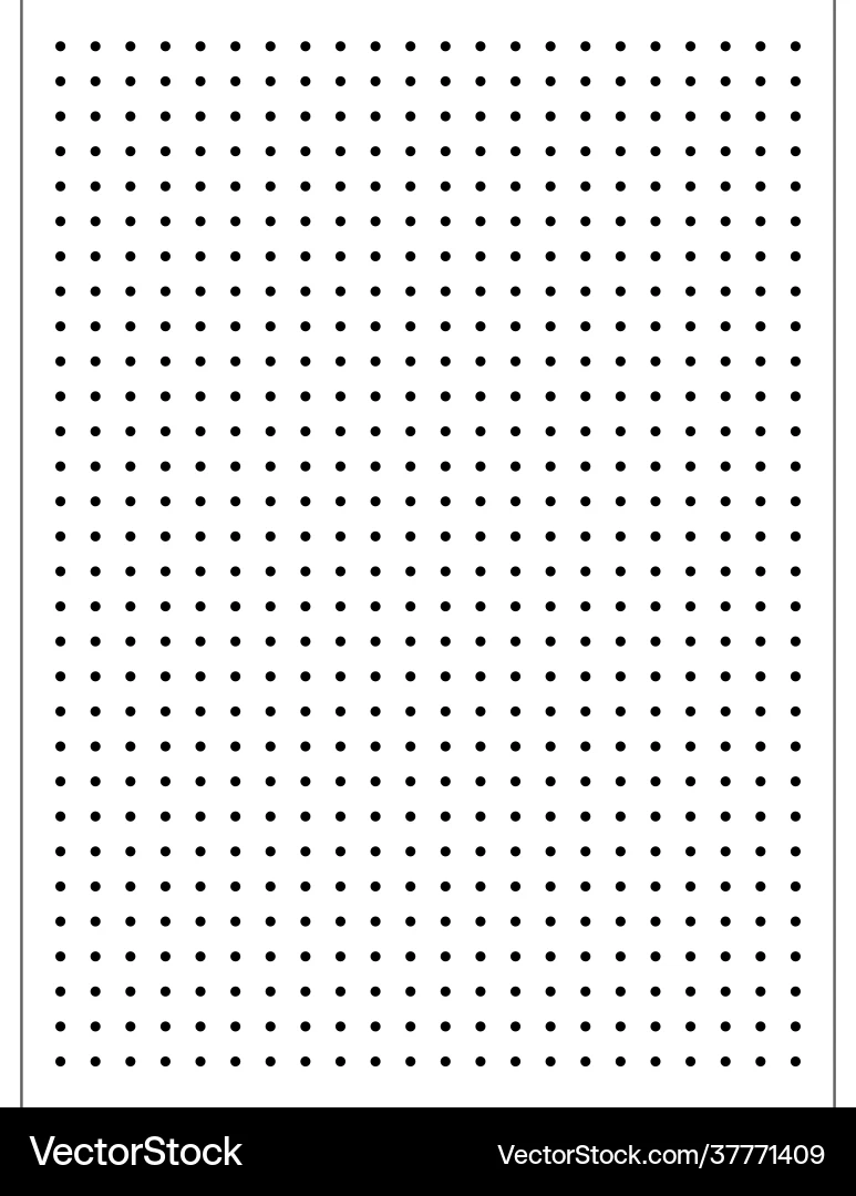 Graph Paper Printable Dotted Grid On White Royalty Free Vector 