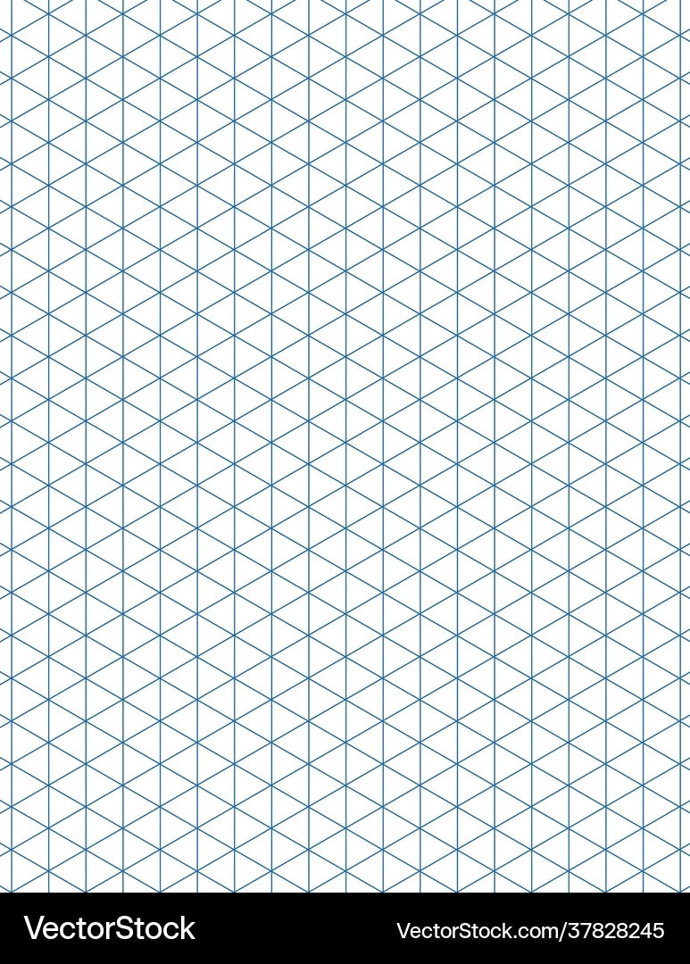 Graph Paper Printable Isometric Color Grid Royalty Free Vector 