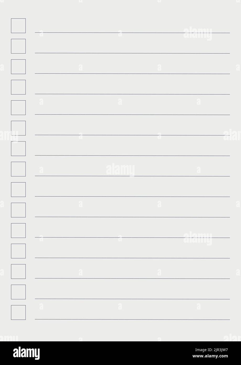 Graph Paper Printable To Do List With Check Boxes Checklist 
