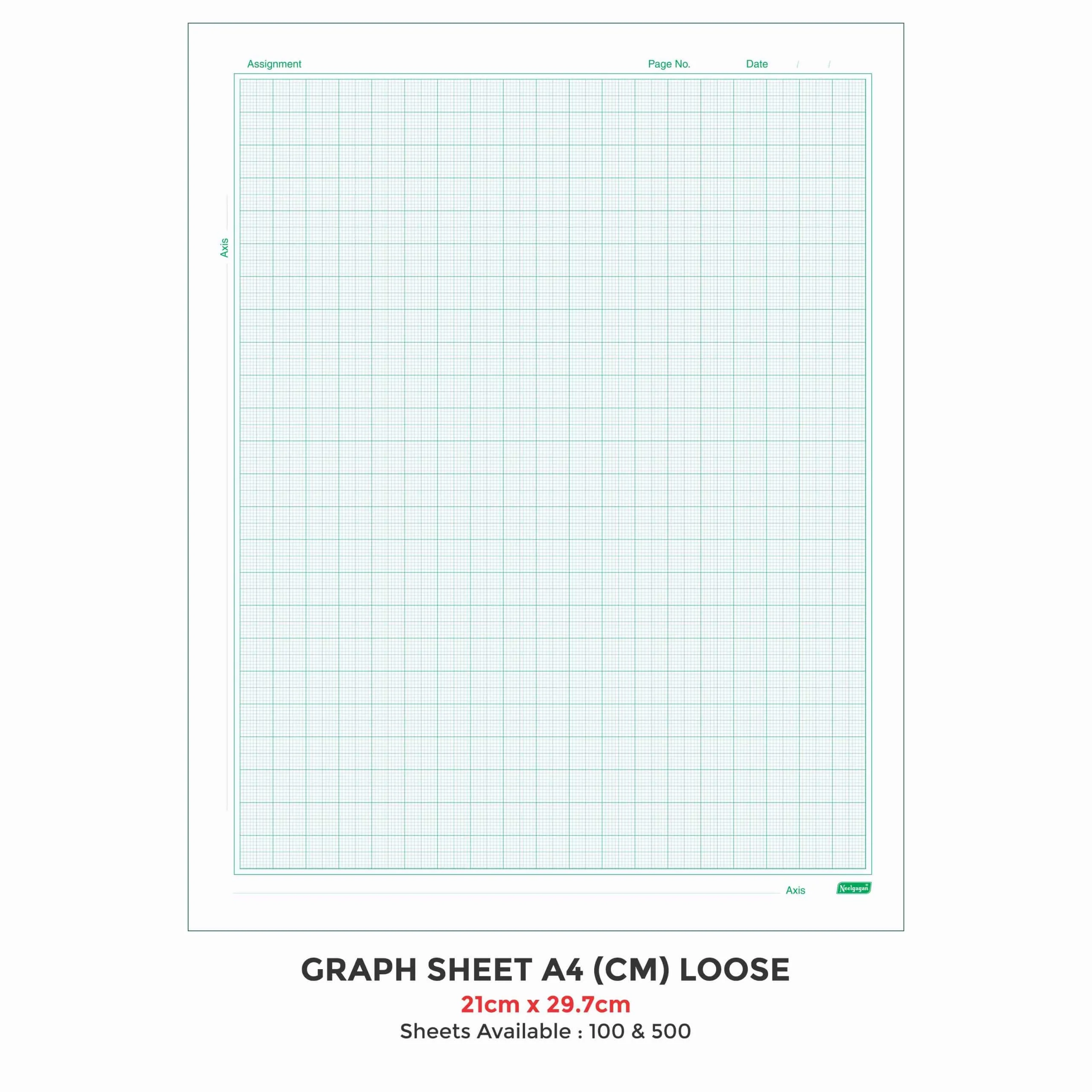 Graph Sheet A4 CM 21cm X 29 7cm Loose Neelgagan