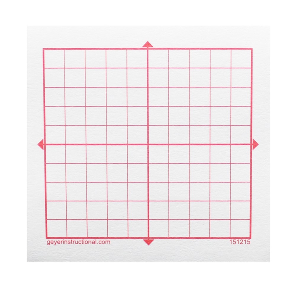 Graphing 3M Post it Notes XY Axis 10 X 10 Square Grid 4 Pads 