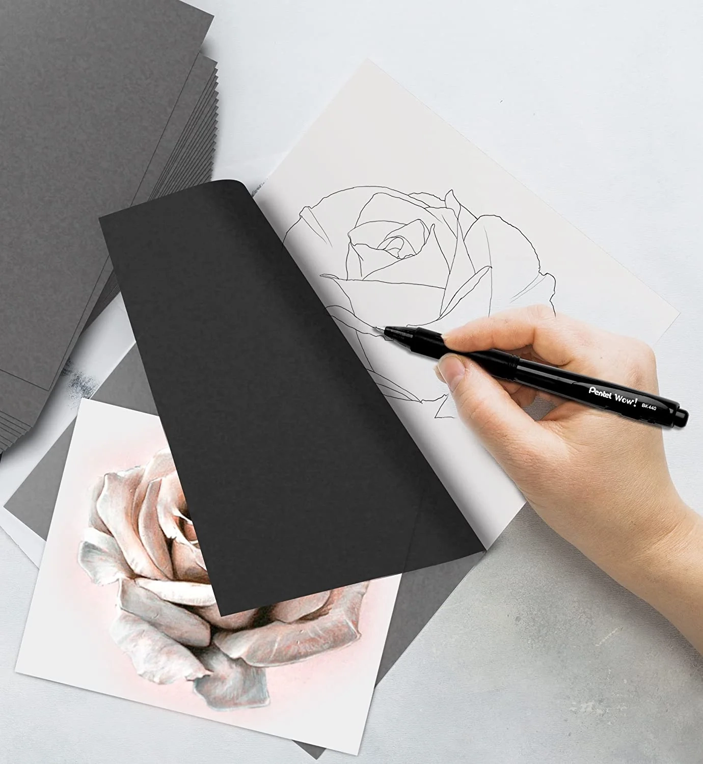 Graphite Transfer Paper 9 X 13 50 Sheets Black Waxed Paper 