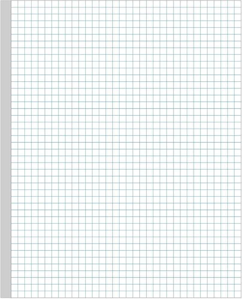 GRAPPED PAPER A4 Grid Paper 4 X 4 Blue Quad Ruler 100 Sheets 