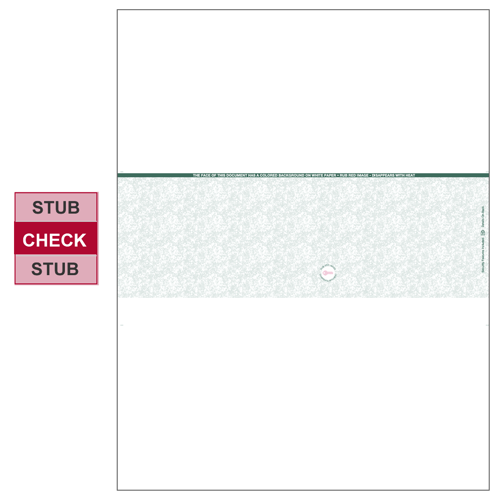 Green TruPrint Blank High Security Middle Laser Checks