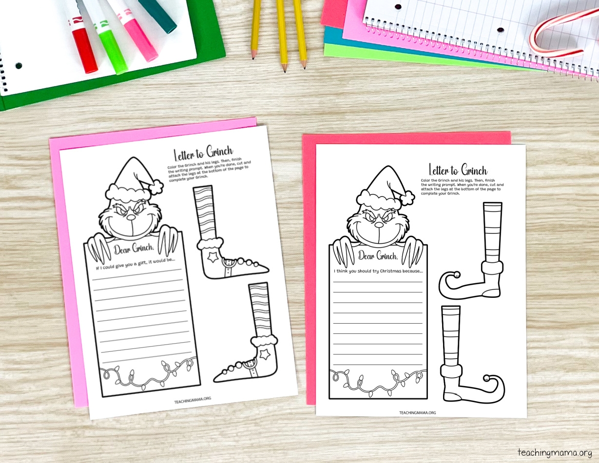 Printable Grinch Writing Paper
