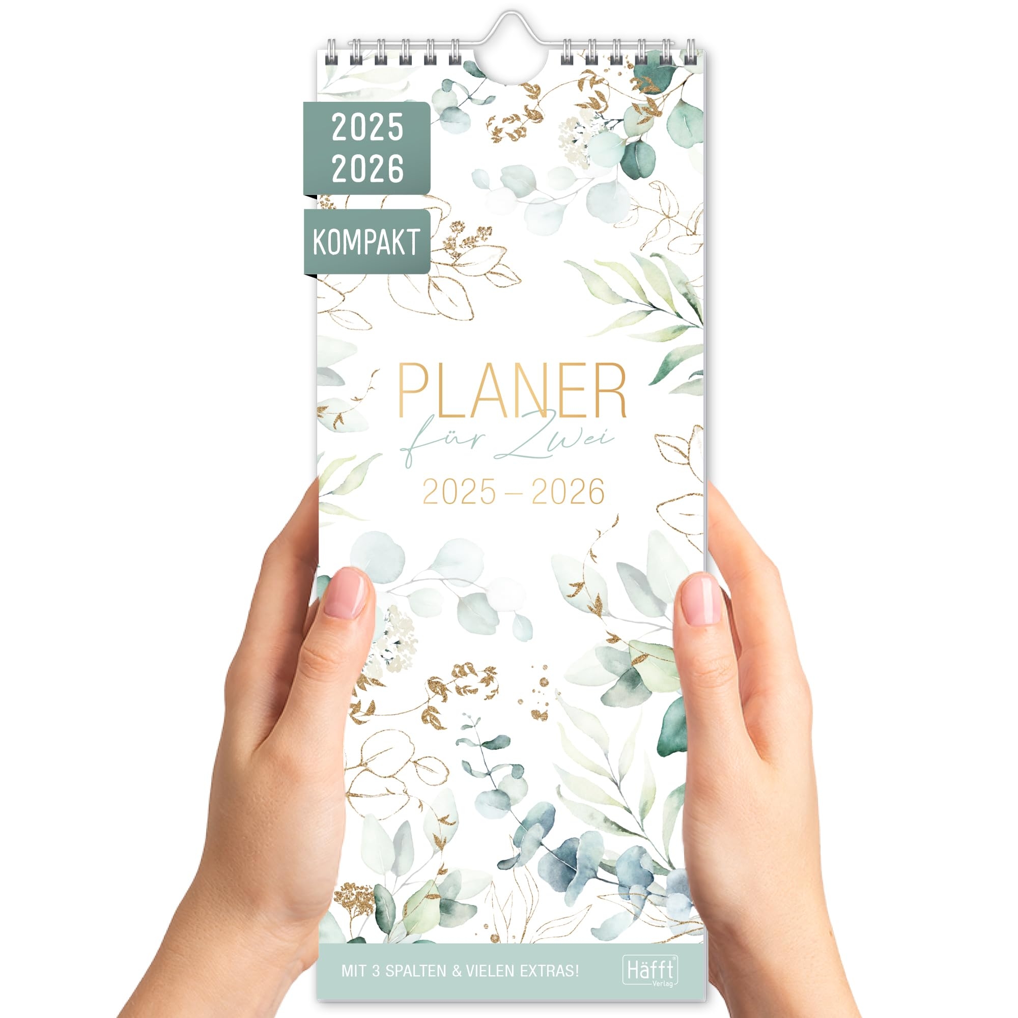H fft Planner For Two 2025 2026 Compact Gold Leaf Couple 