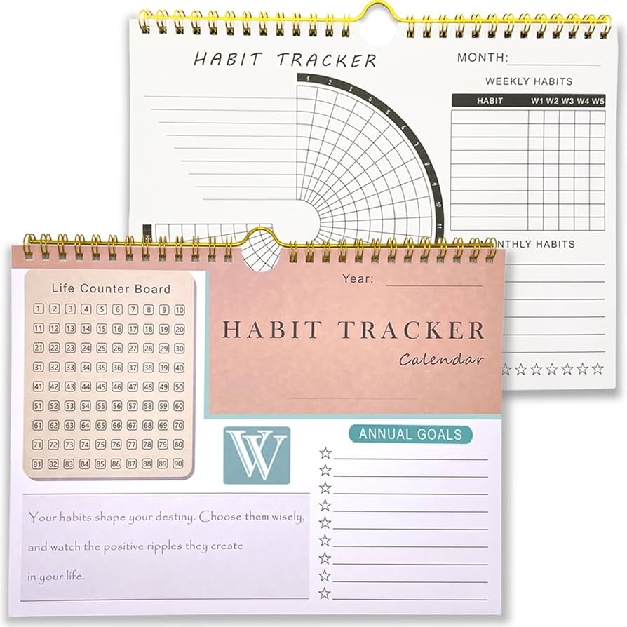 Habit Tracker Calendar And Planner With Notebook Inspirational 