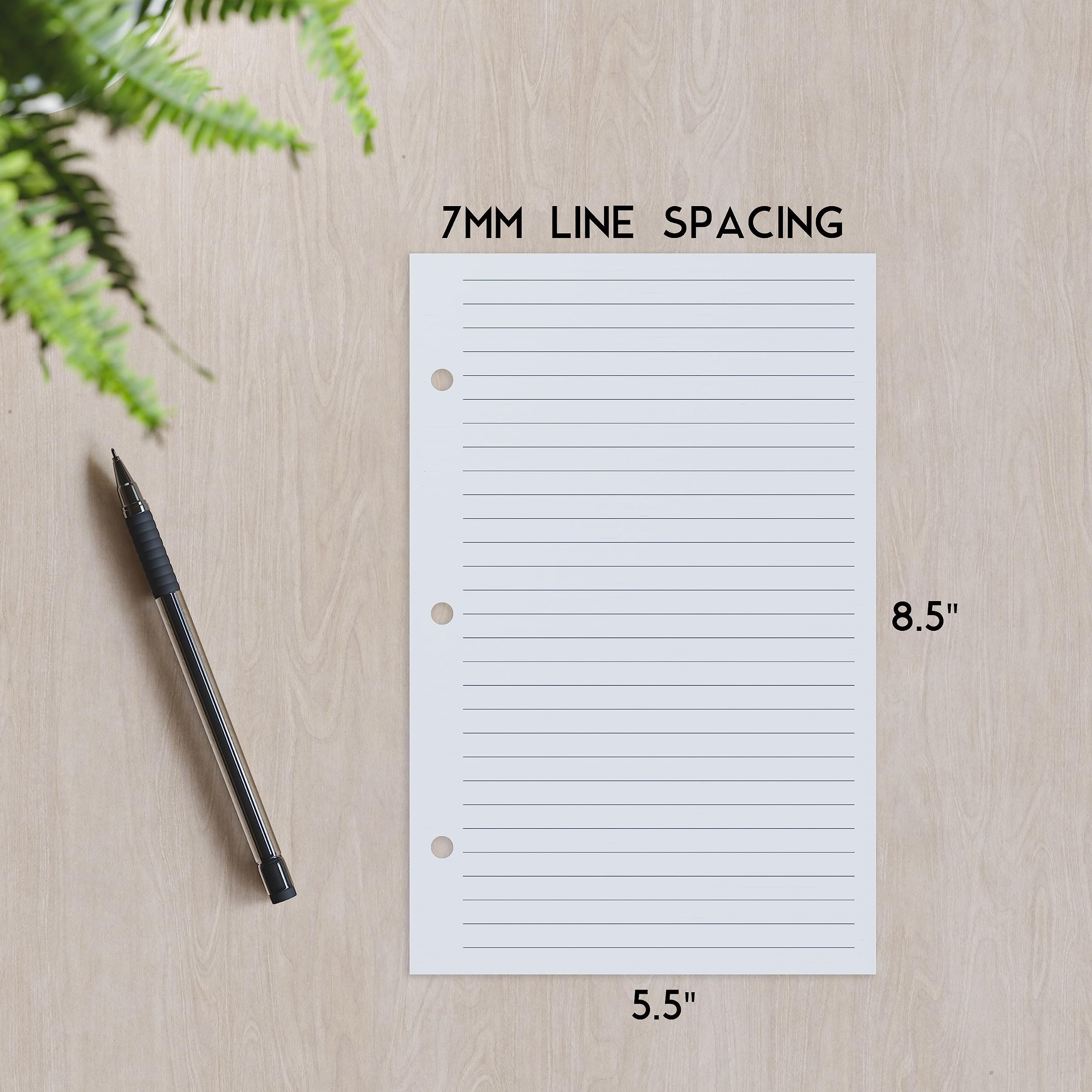 Half Letter Ruled Paper 3 Hole Punched 500 Sheets 1000 Pages 