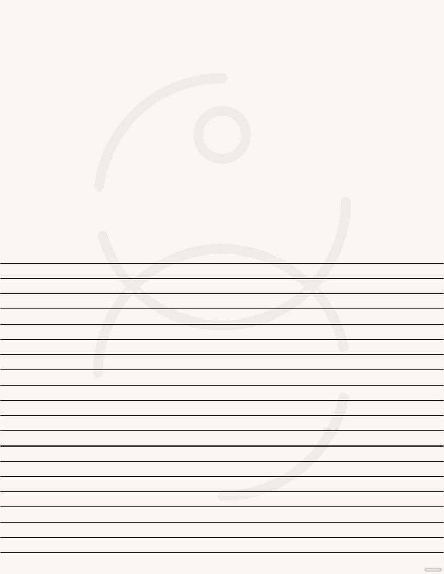 Half Lined Notebook Paper Template In Illustrator Word Pages 