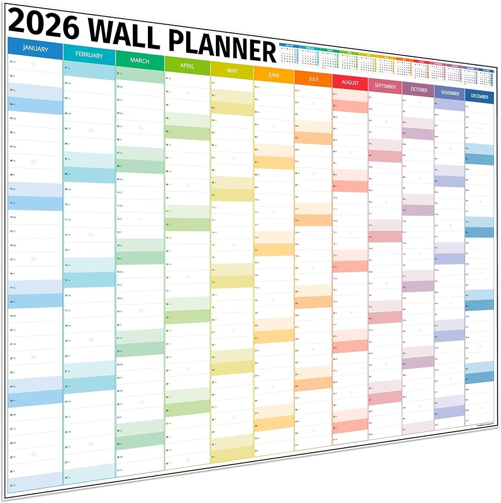 Hambli Wall Planner 2024 Extra Large 91 X 64cm Full Year Planner Wall Calendar 24 School Planner For Teacher Office University Essentials 
