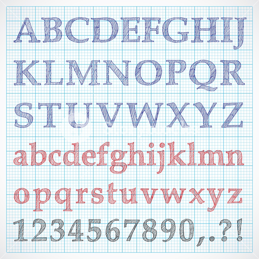 Alphabet Graph Paper