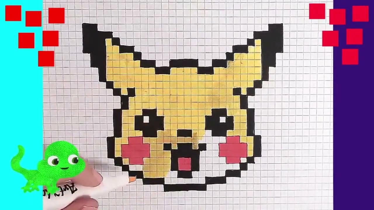 Handmade Pixel Art How To Draw On Graph Paper Step By Step Pixel Art Easy Drawings Pikachu