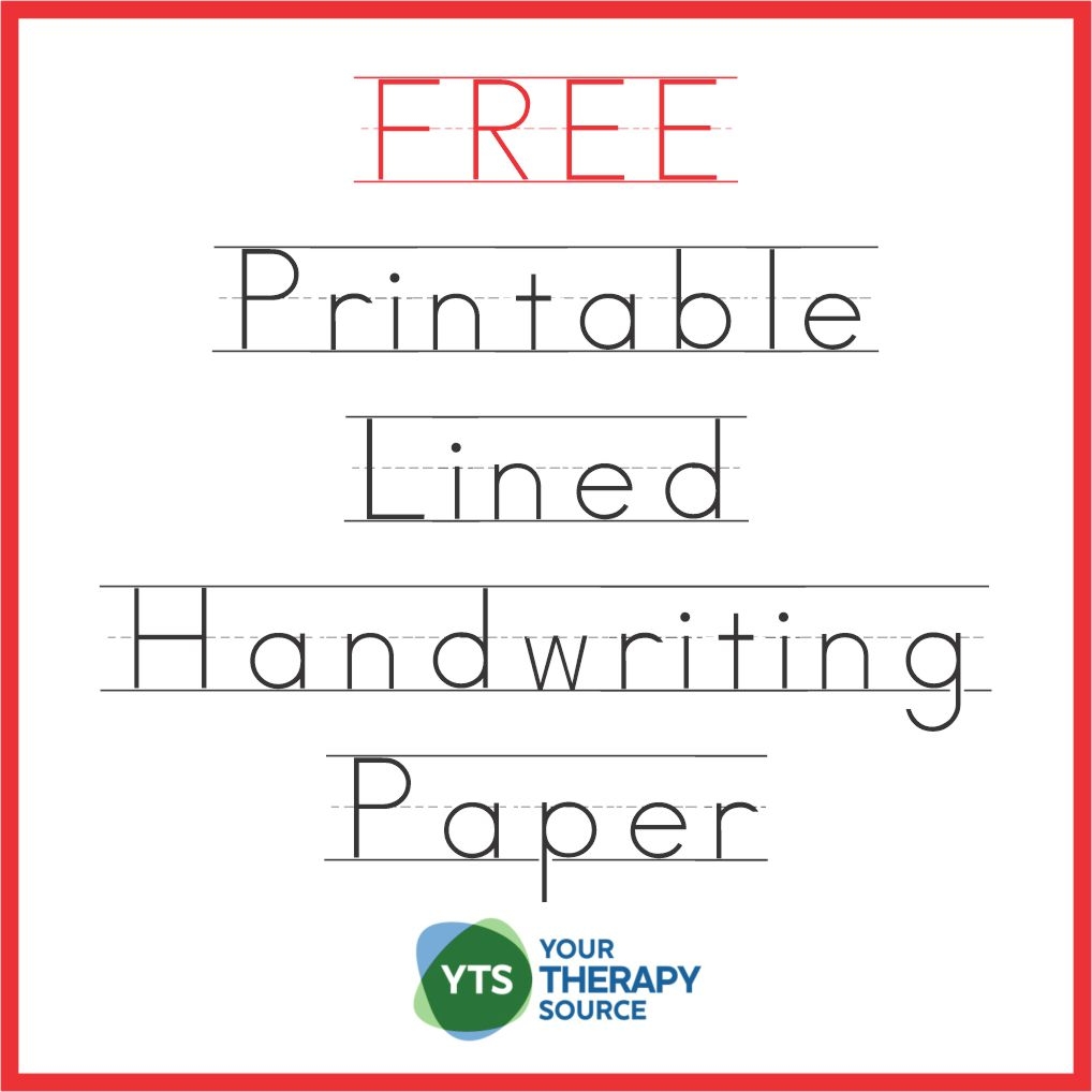Elementary Lined Paper Printable