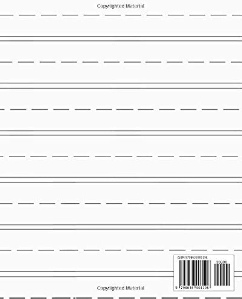 Handwriting Practice Lined Paper Writing Practice For Kids Grade 