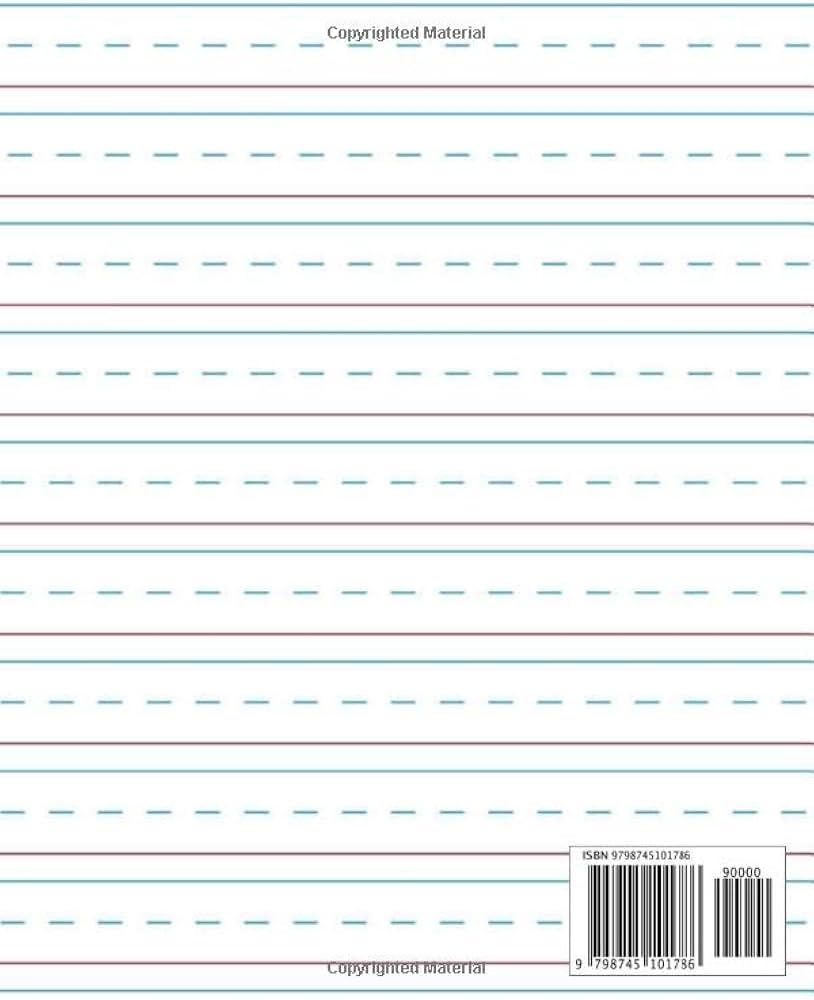 Handwriting Practice Paper 100 Blank Writing Pages For Students 