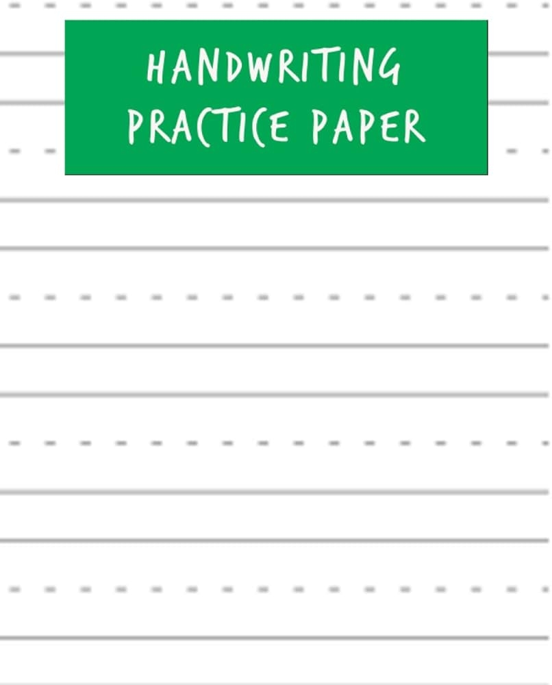 Handwriting Practice Paper 100 Pages 8 5 X 11 Inches Size Primary Lined Paper House Arman Press Amazon de B cher