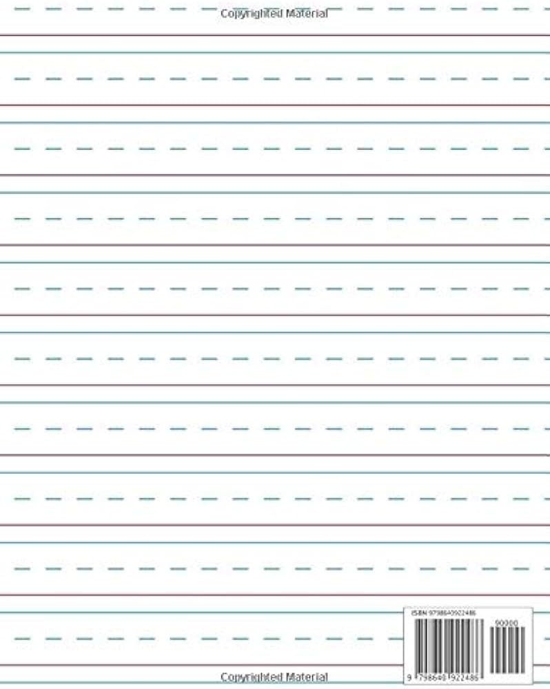 Handwriting Practice Paper 120 Blank Writing Pages Writing 