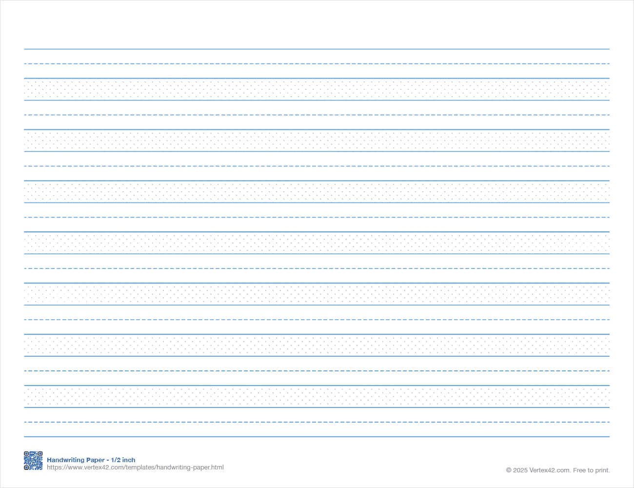 Dotted Lined Paper Template