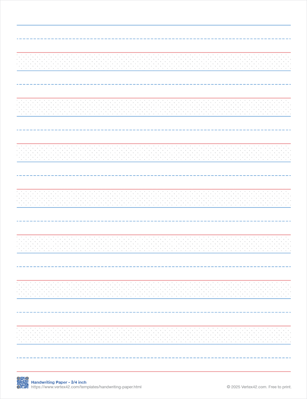 Handwriting Practice Paper Free Printable PDFs