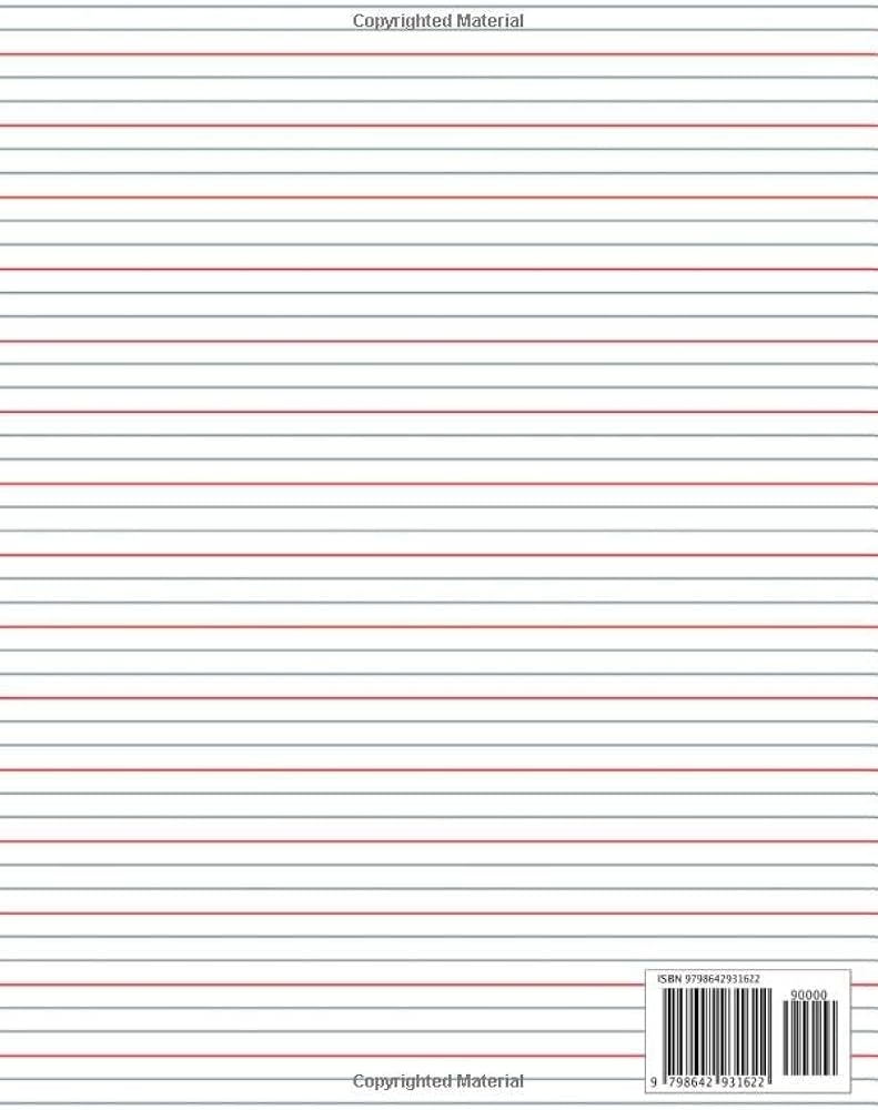 Handwriting Practice Paper With Dotted Blue And Red Lines 130 