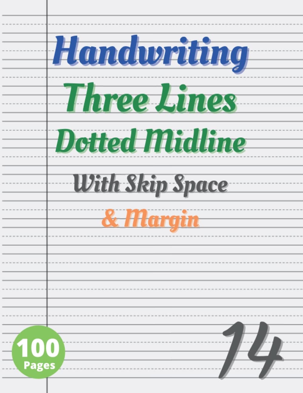 Handwriting Three Lines Dotted Midline With Skip Space amp Margin 