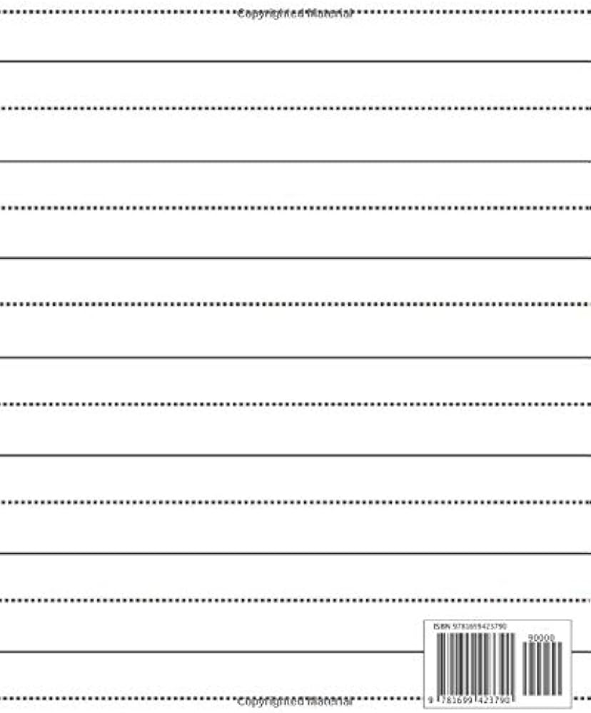 Handwritting Papper For Kids Handwriting Practice Paper 3 Line Writing Sheets For Kids 8x10 120 Pages Practical Workbook For Preschool And 