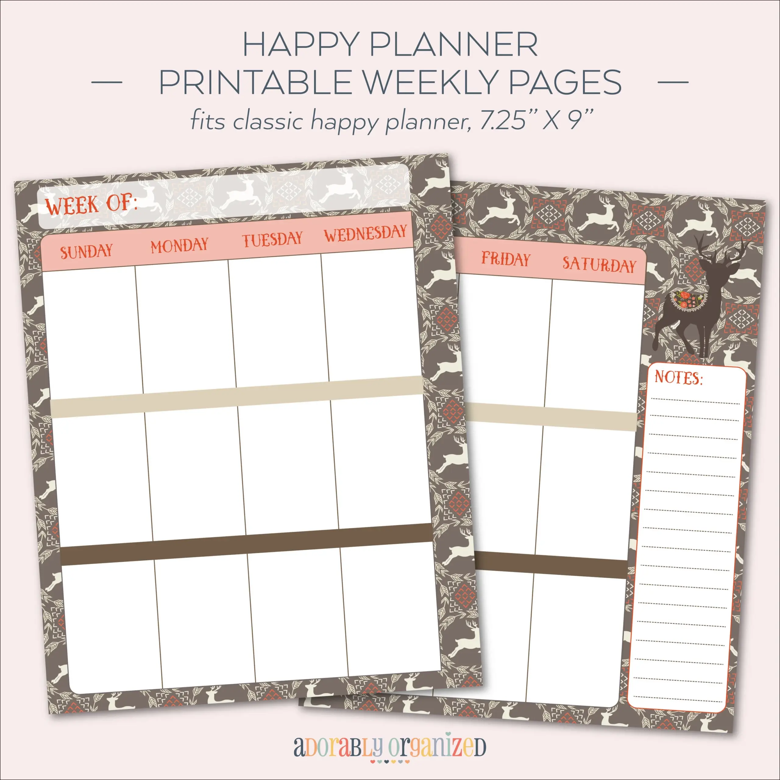 Happy Planner Calendar Template