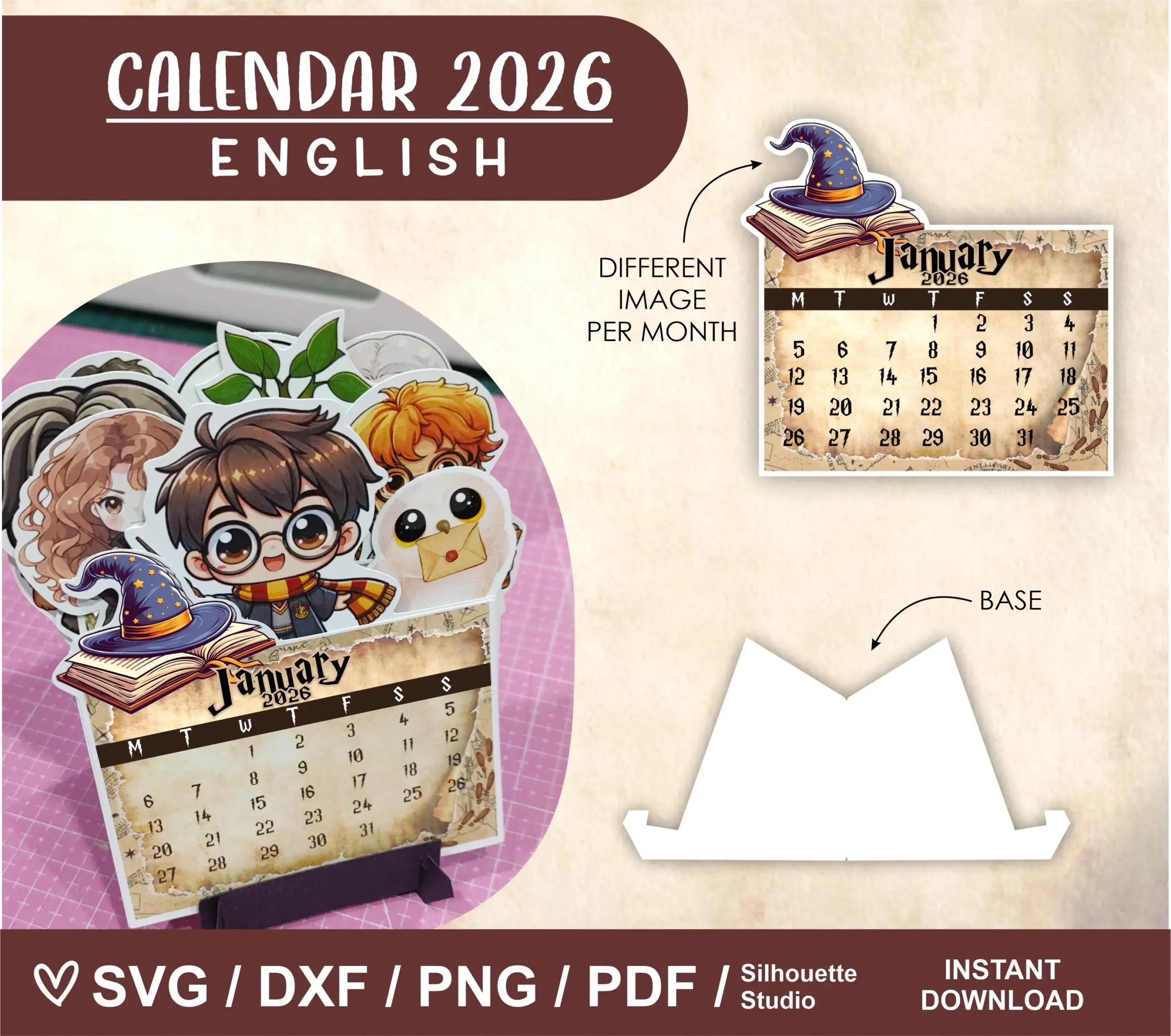 November 2026 Printable Calendar Harry Potter