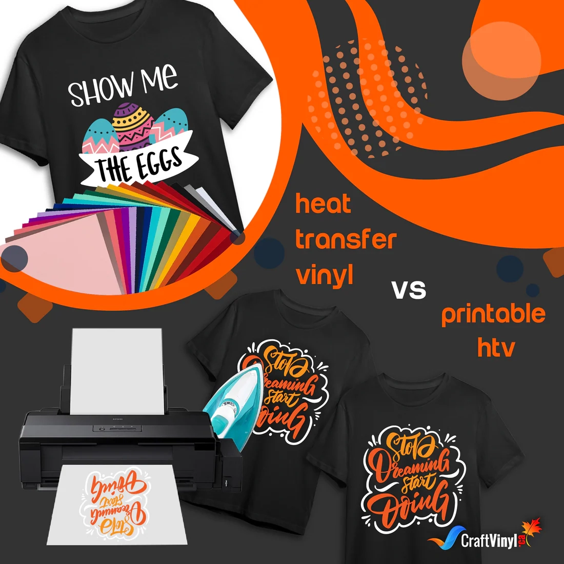 Heat Transfer Vinyl Vs Printable HTV Craft Vinyl
