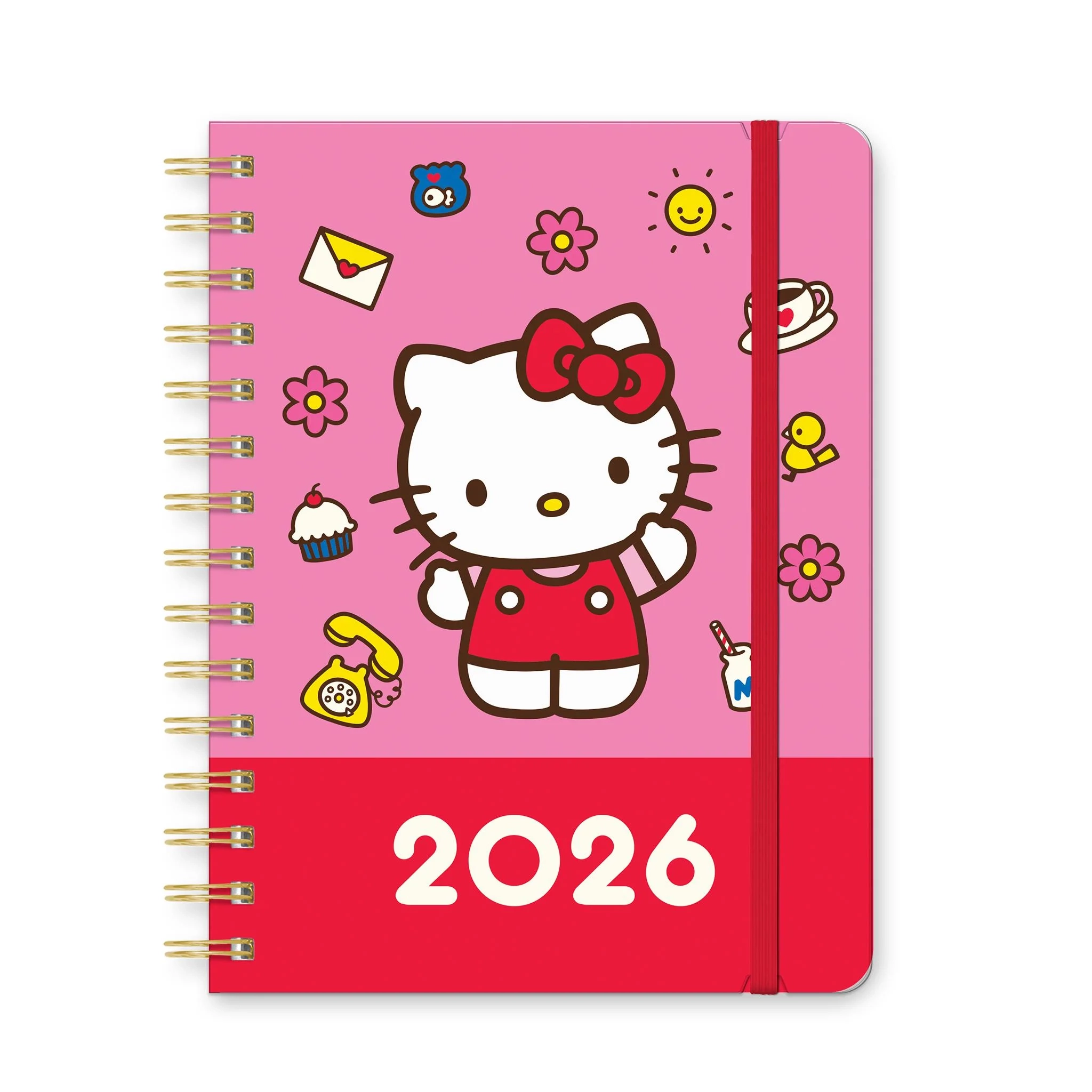 Hello Kitty Playful Pink Deluxe 2025 2026 Planner Calendar