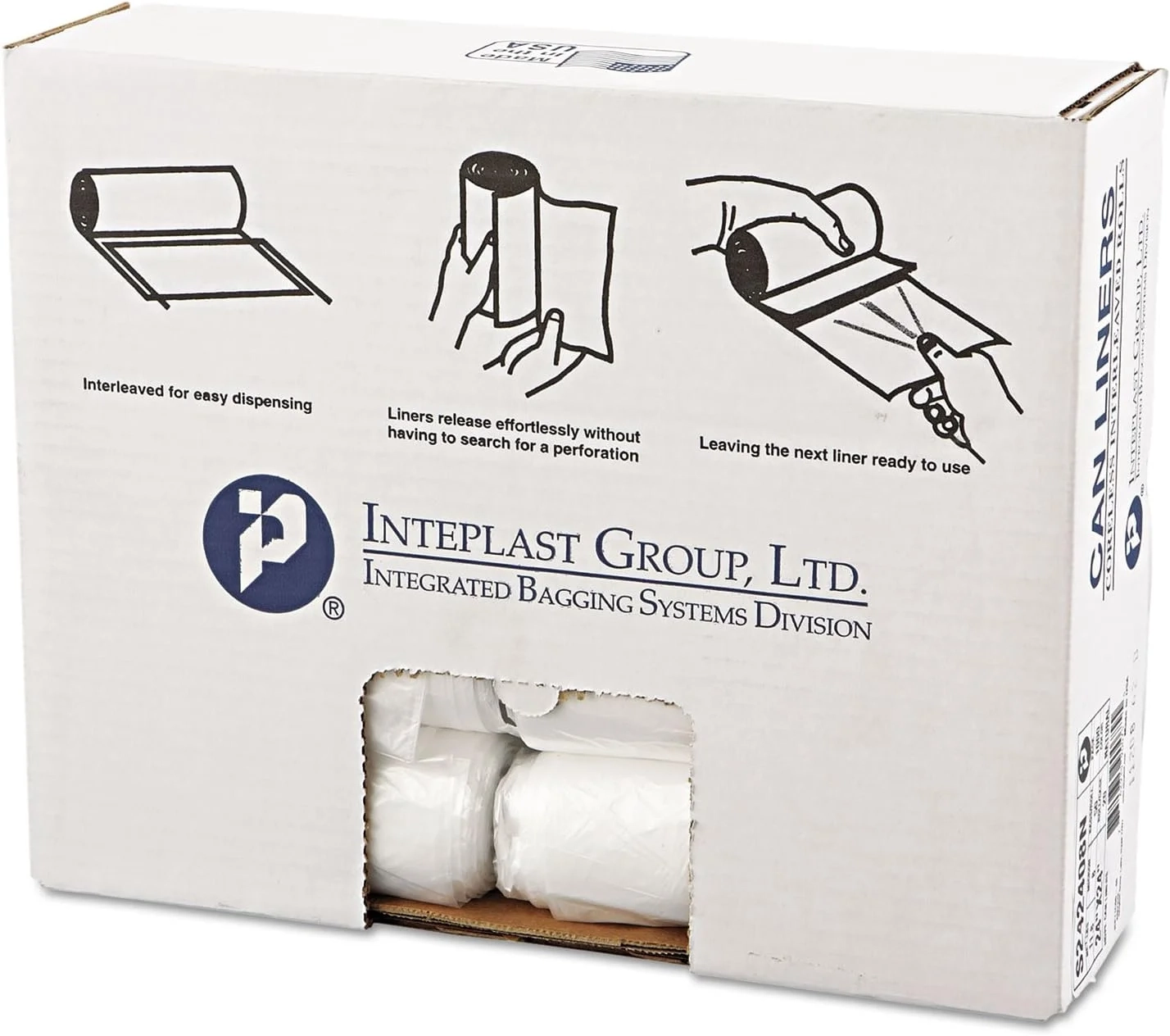 High Density Trash Bags Inteplast Clear Trash Bags 24x24 Inch 10 