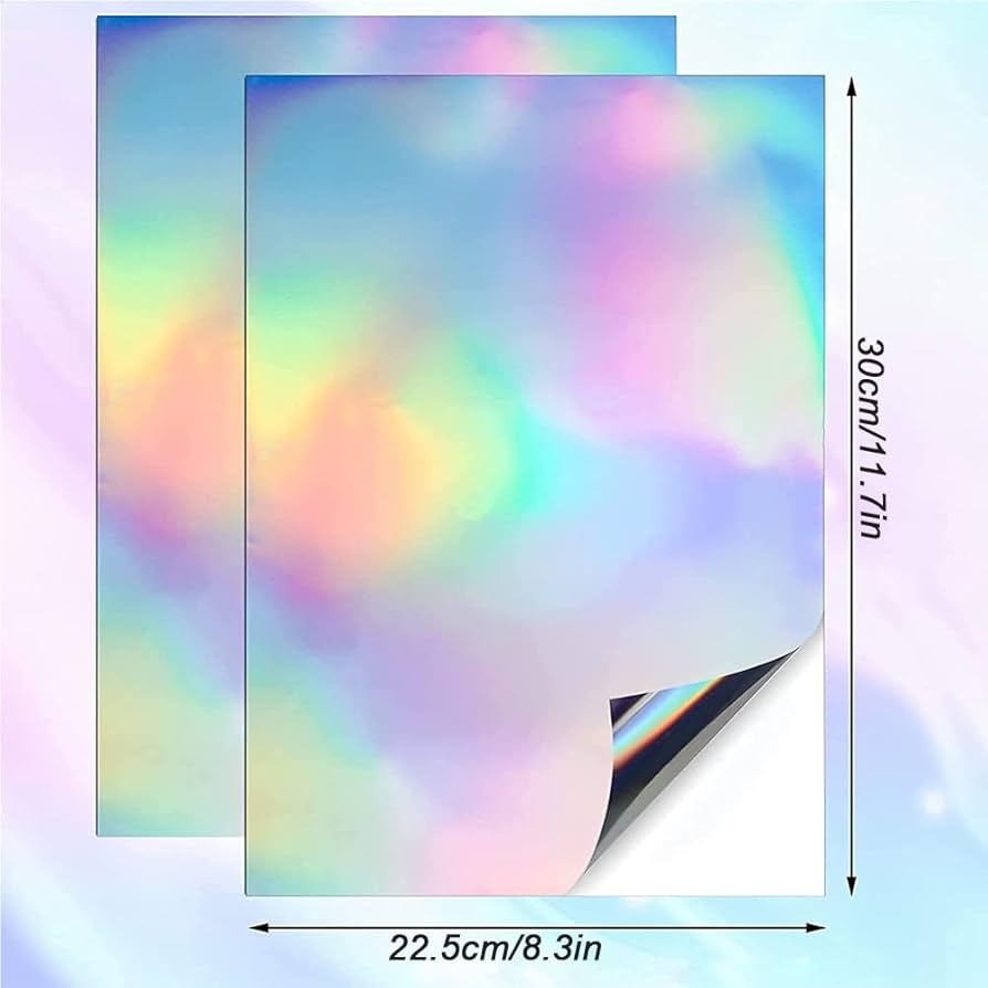 Hologram Paper A4 Pack Of 20 Holographic Sticker Paper Vinyl 