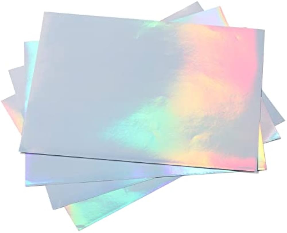 Holographic Sticker Paper 22 Sheets A4 Printable Holographic 