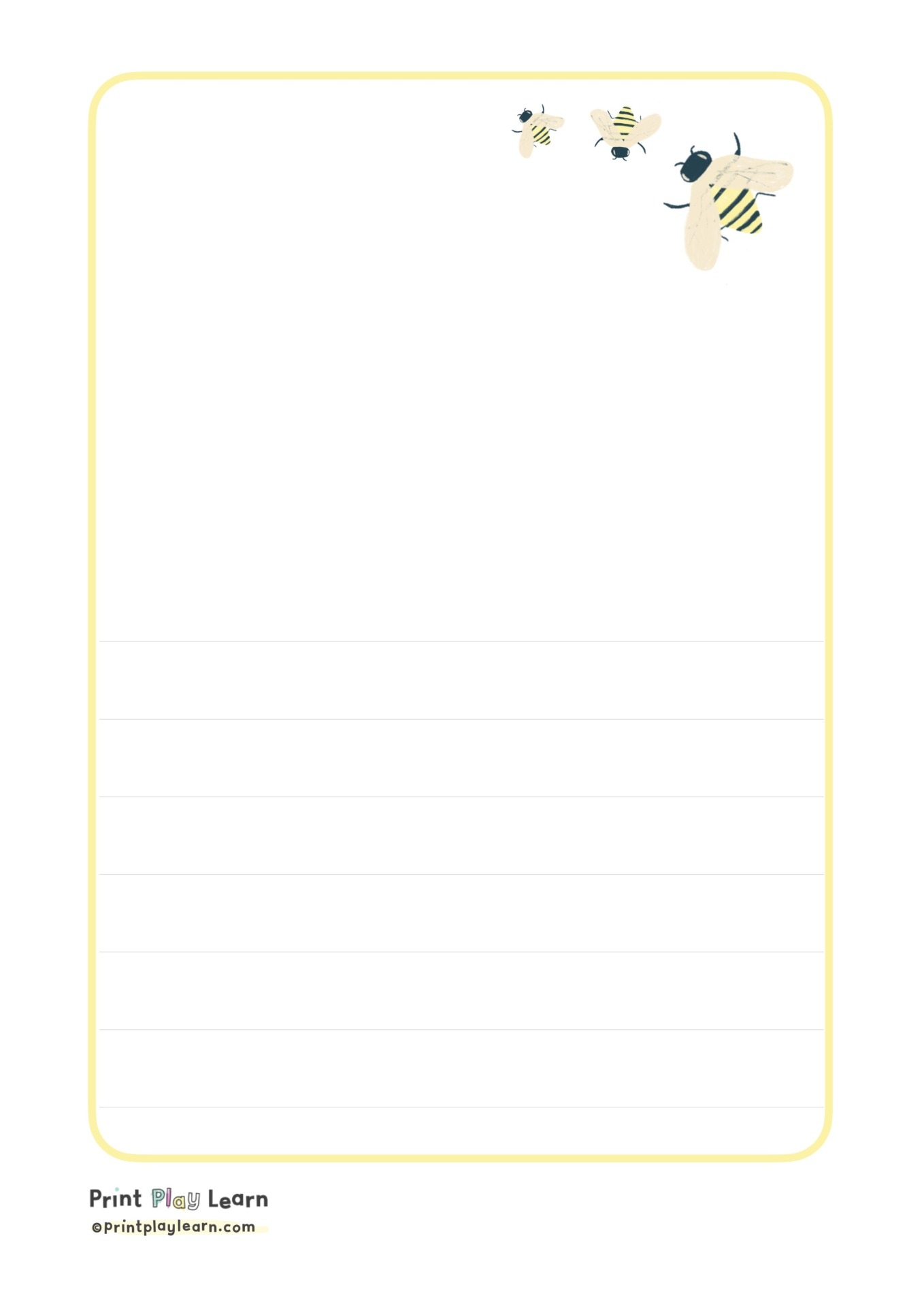 Printable Half Lined Paper