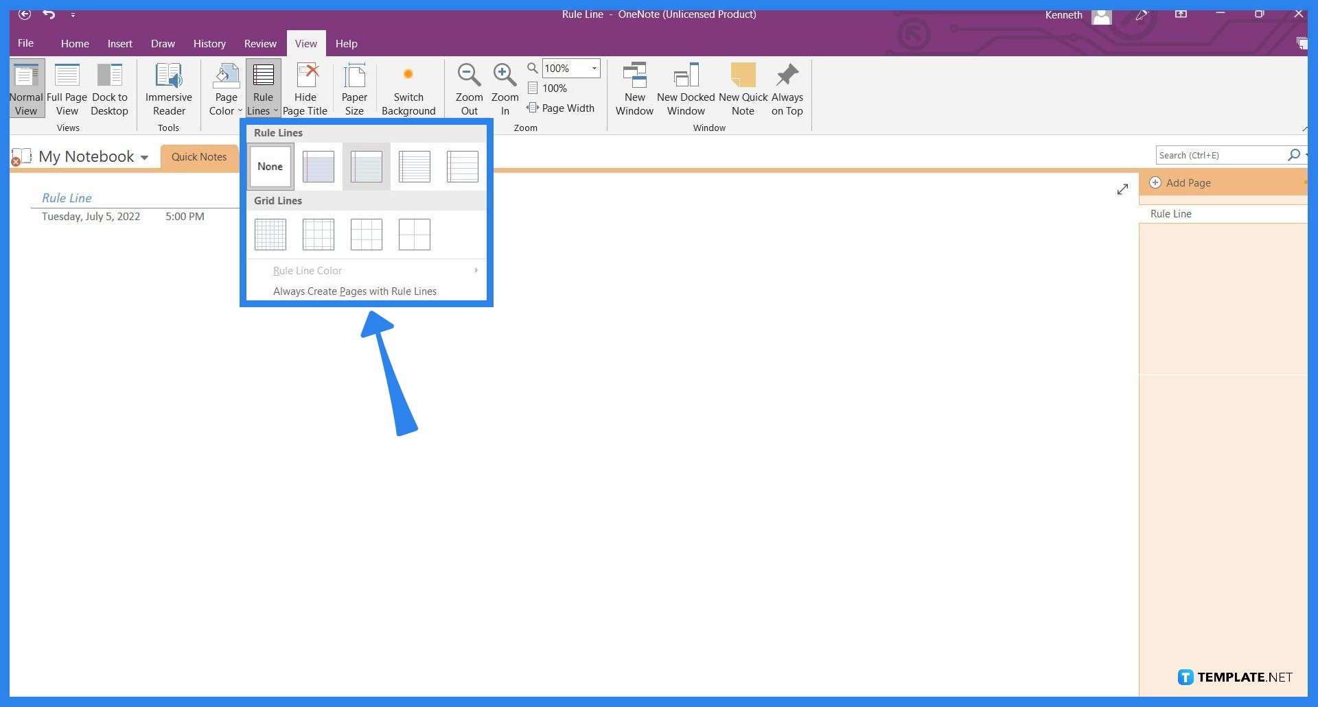 How To Add Rule Lines In Microsoft OneNote