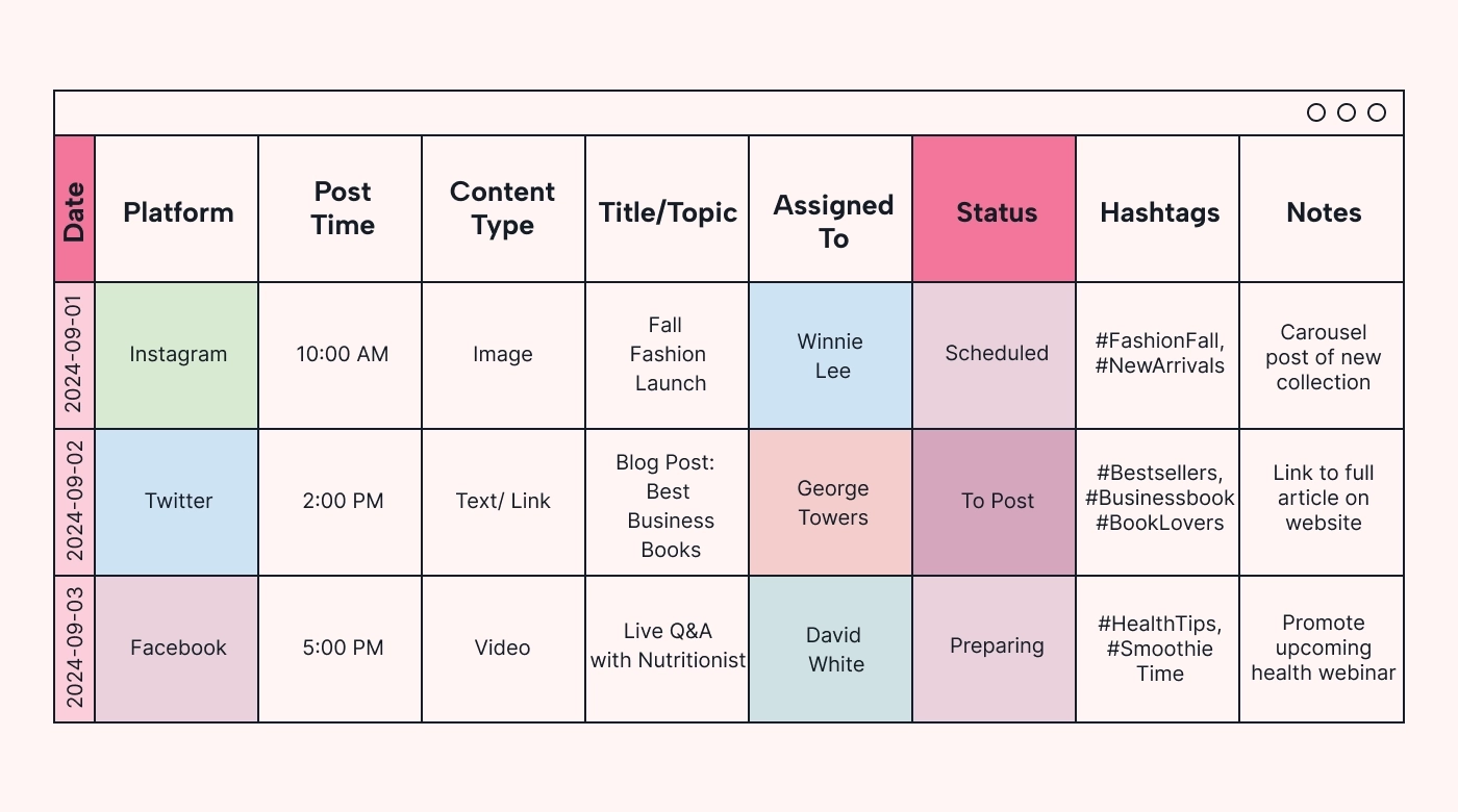 How To Build A Content Calendar Template Motion Motion