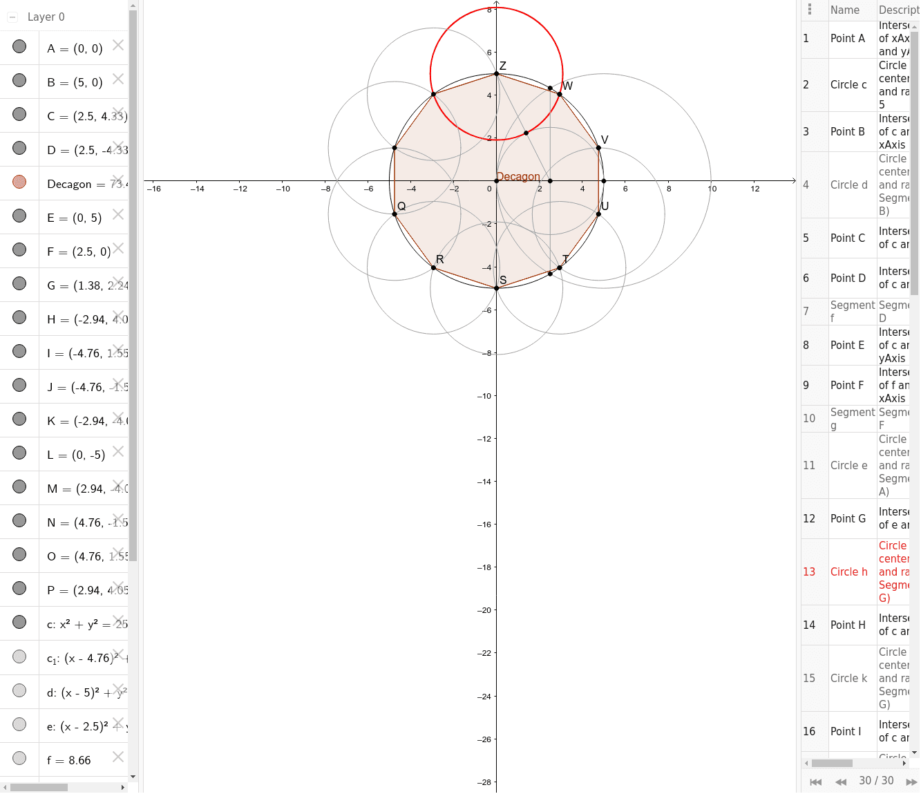 How To Draw A Decagon With Ruler And Compasses GeoGebra