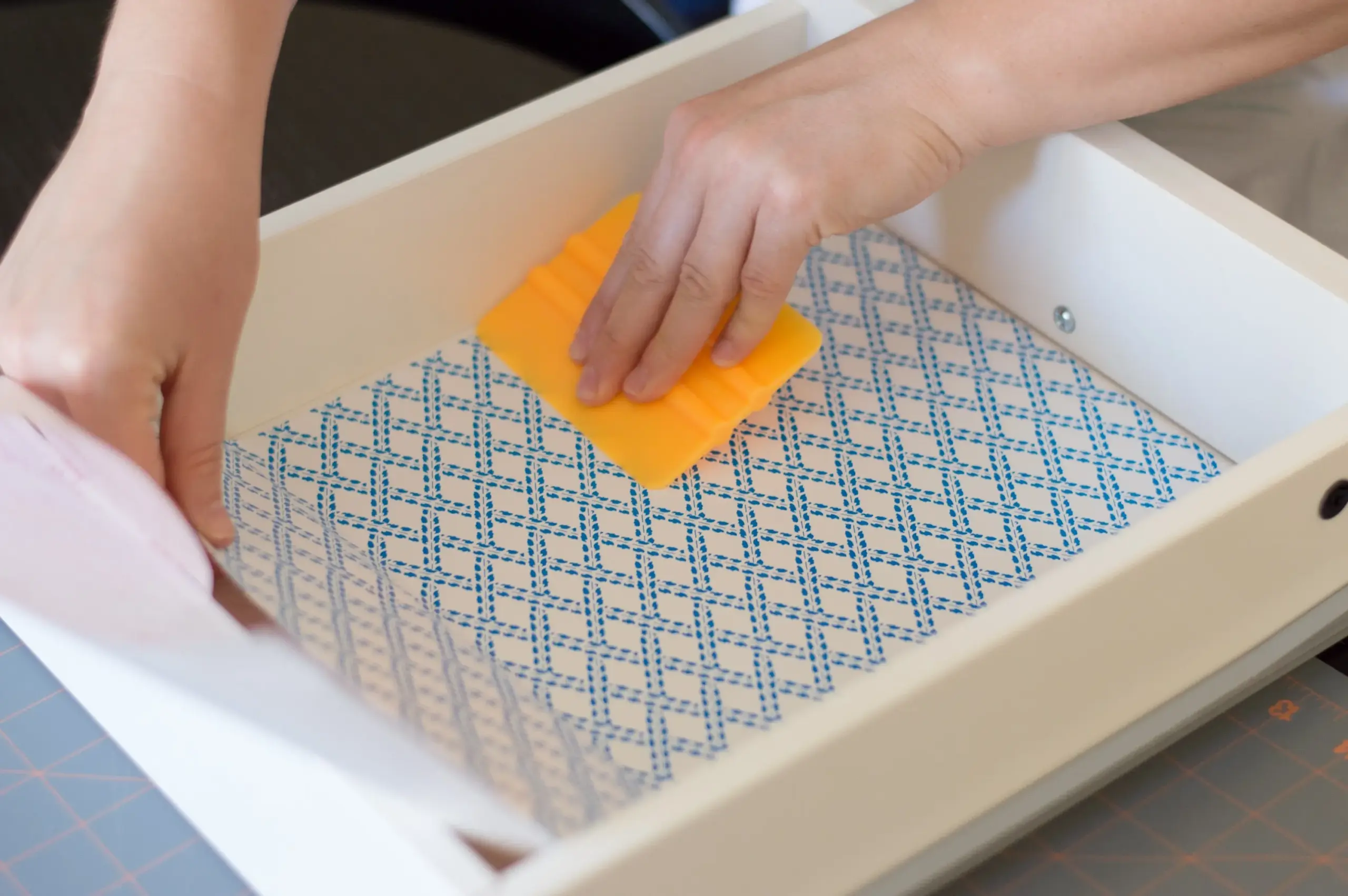 How To Line Kitchen Drawers amp Shelves With Cheery Paper The Kitchn