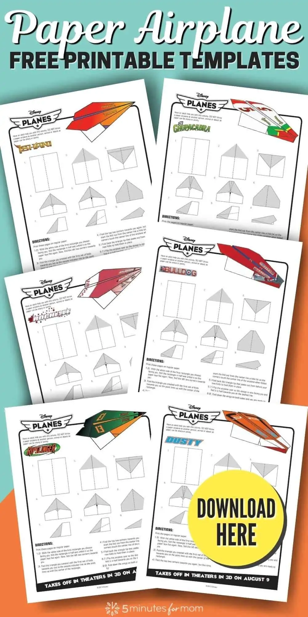 Free Printable Paper Airplane