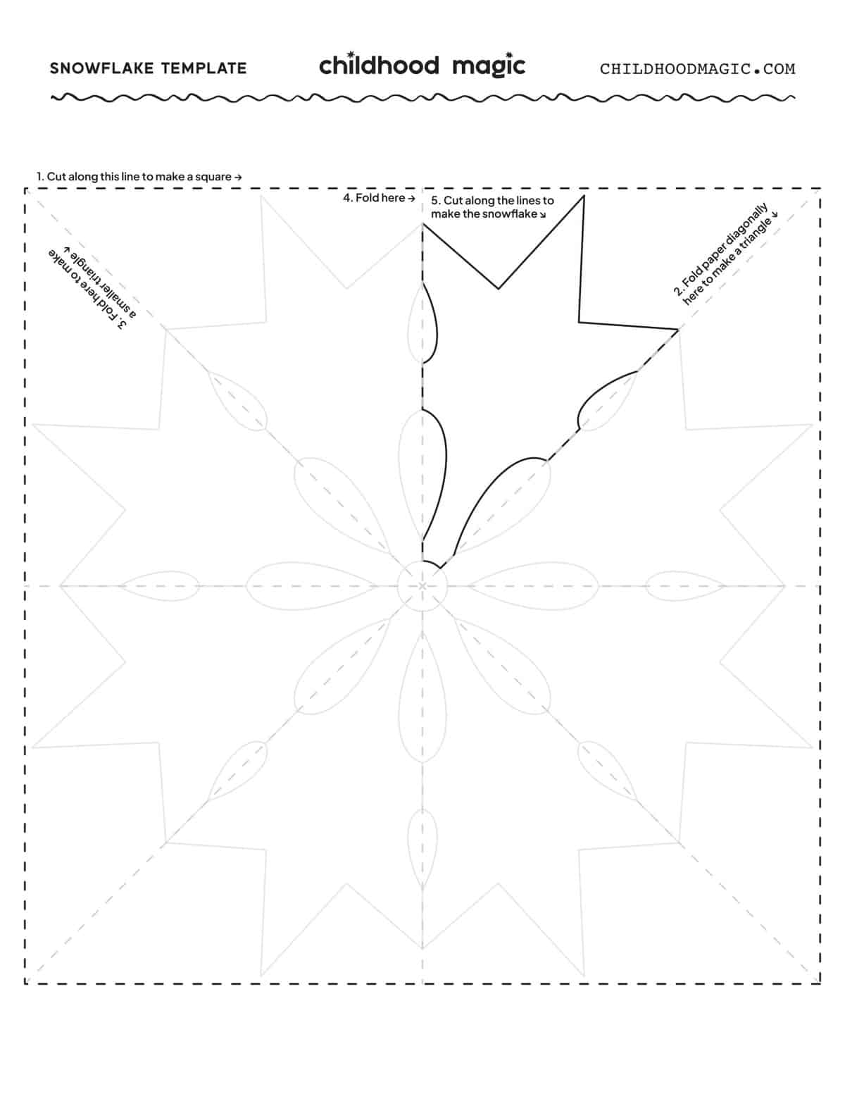 How To Make A Paper Snowflake With 10 Free Printables Childhood 