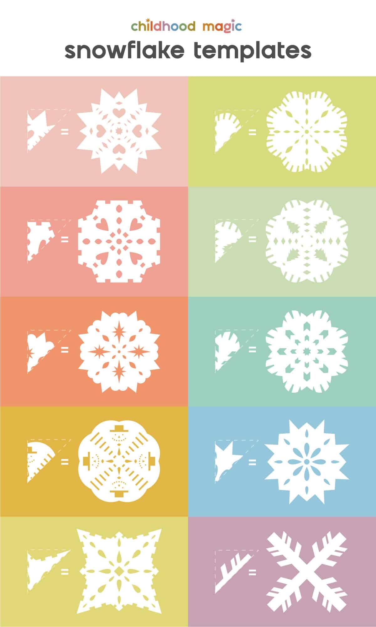 How To Make A Paper Snowflake With 10 Free Printables Childhood 