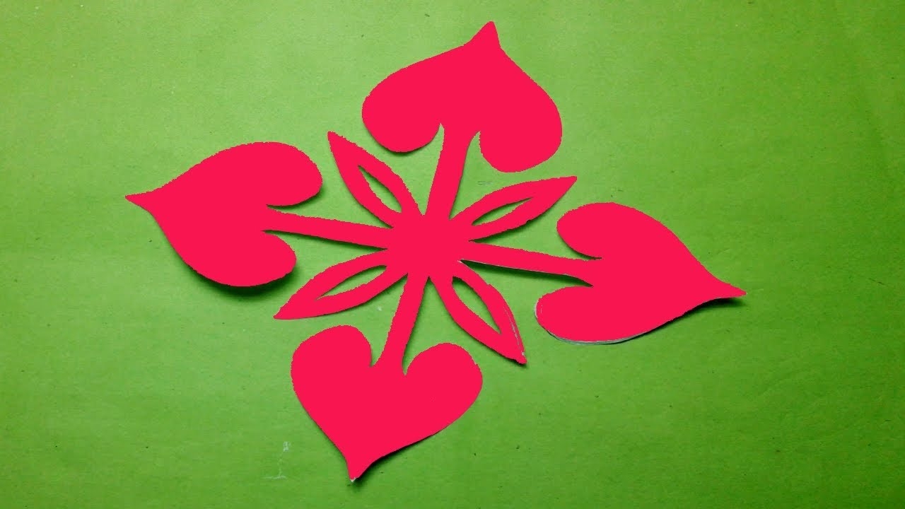 How To Make Easy amp Simple Paper Cutting Flower Paper Cutting Design Kirigami Tutorials 
