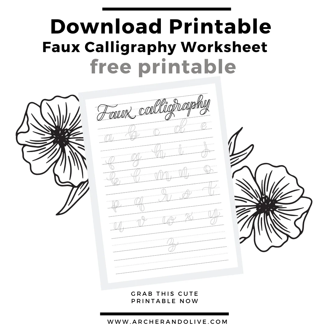 Calligraphy Practice Paper Free Printable