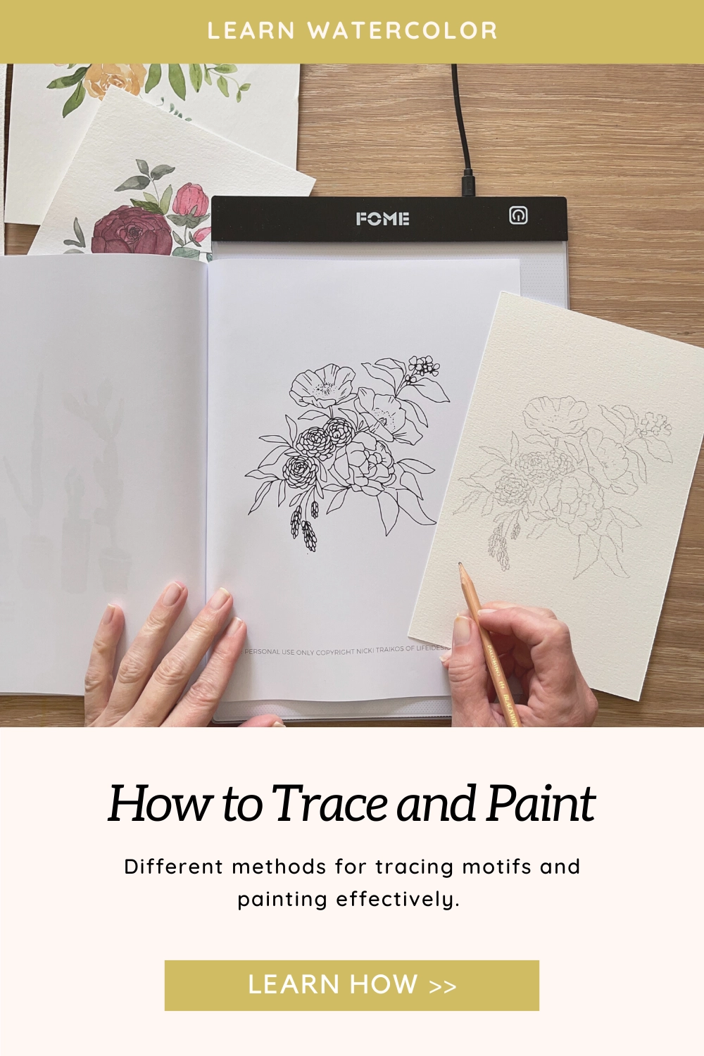 How To Trace And Paint Effectively Nicki Traikos Life I Design 