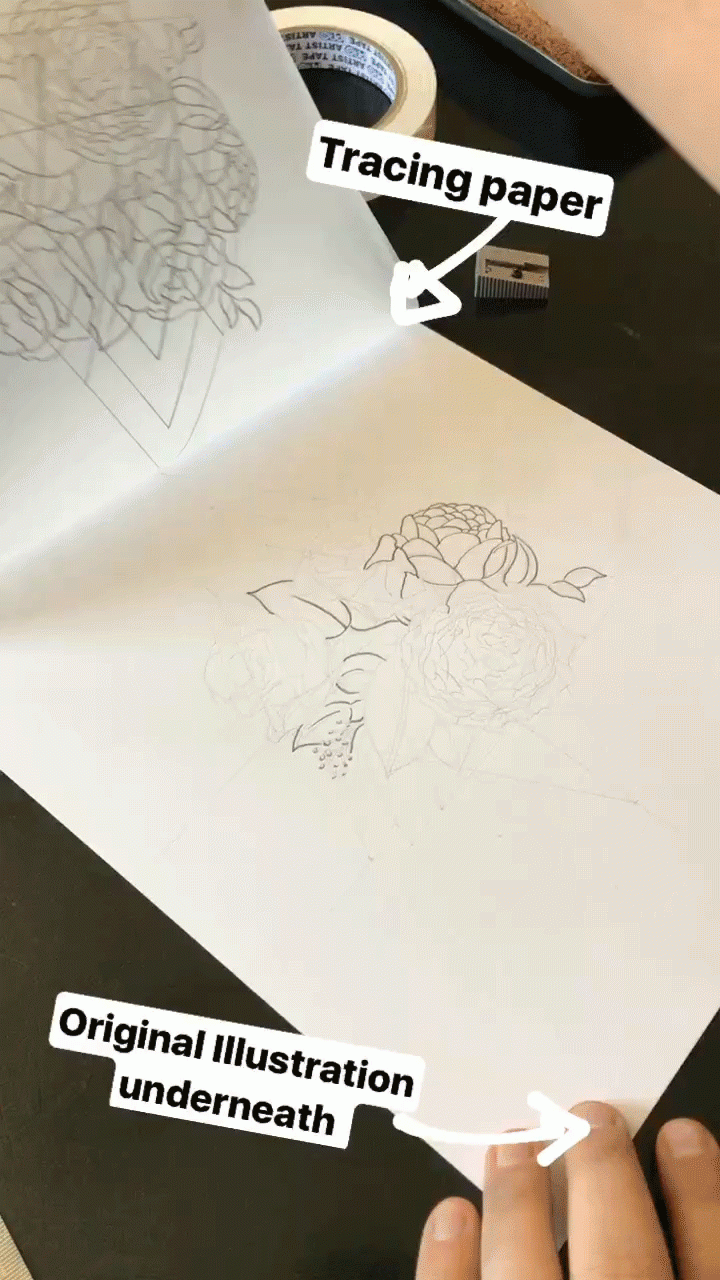 How To Use Tracing Paper To Transfer An Inked Illustration To 