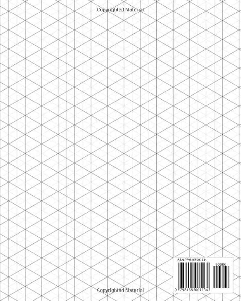 Isometric Grid Paper Isometric Paper Isometric Graph Paper Pad 8 X 10 120 Pages Matte Cover Willow Wild Amazon de B cher