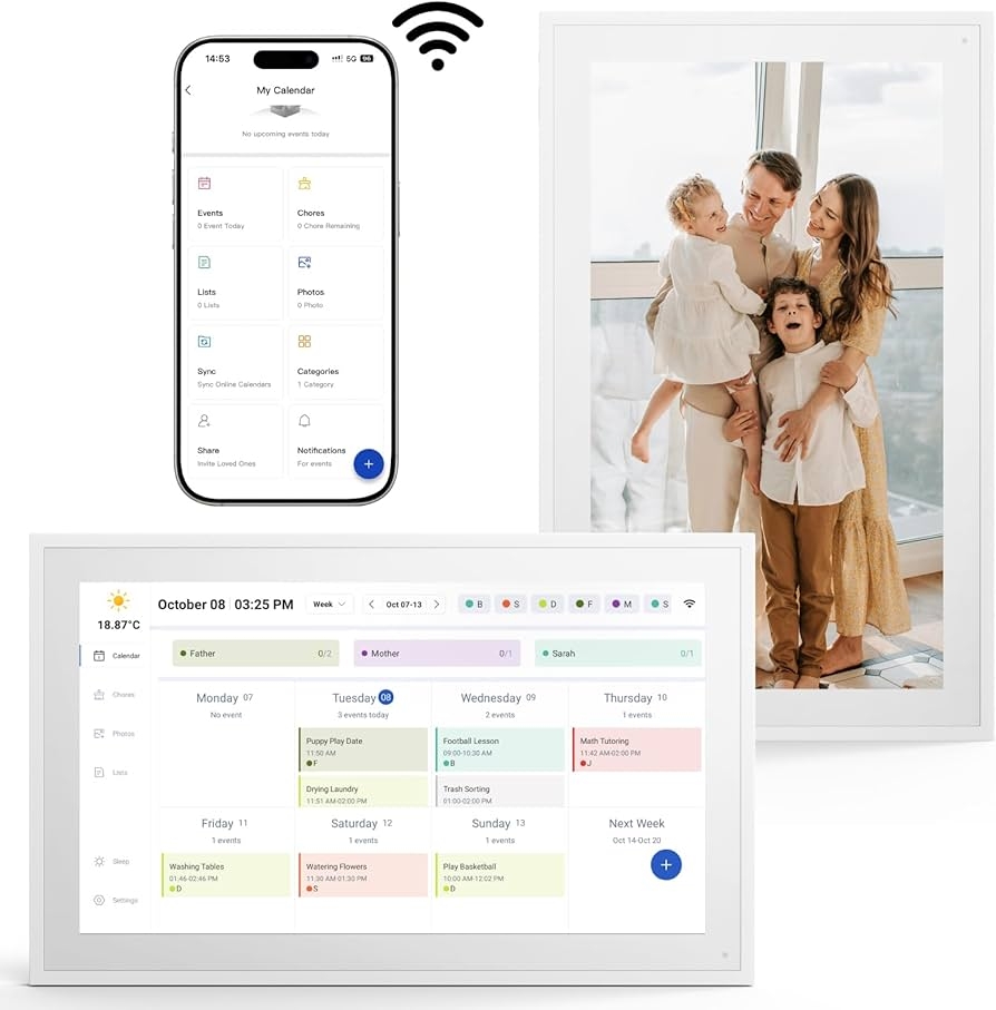 ISTOYO Digital Calendar 39 6 Cm 15 6 Inch Intelligent Electronic Wall Calendar With Photos For Video Sharing Wall Desktop Touchscreen Planner 