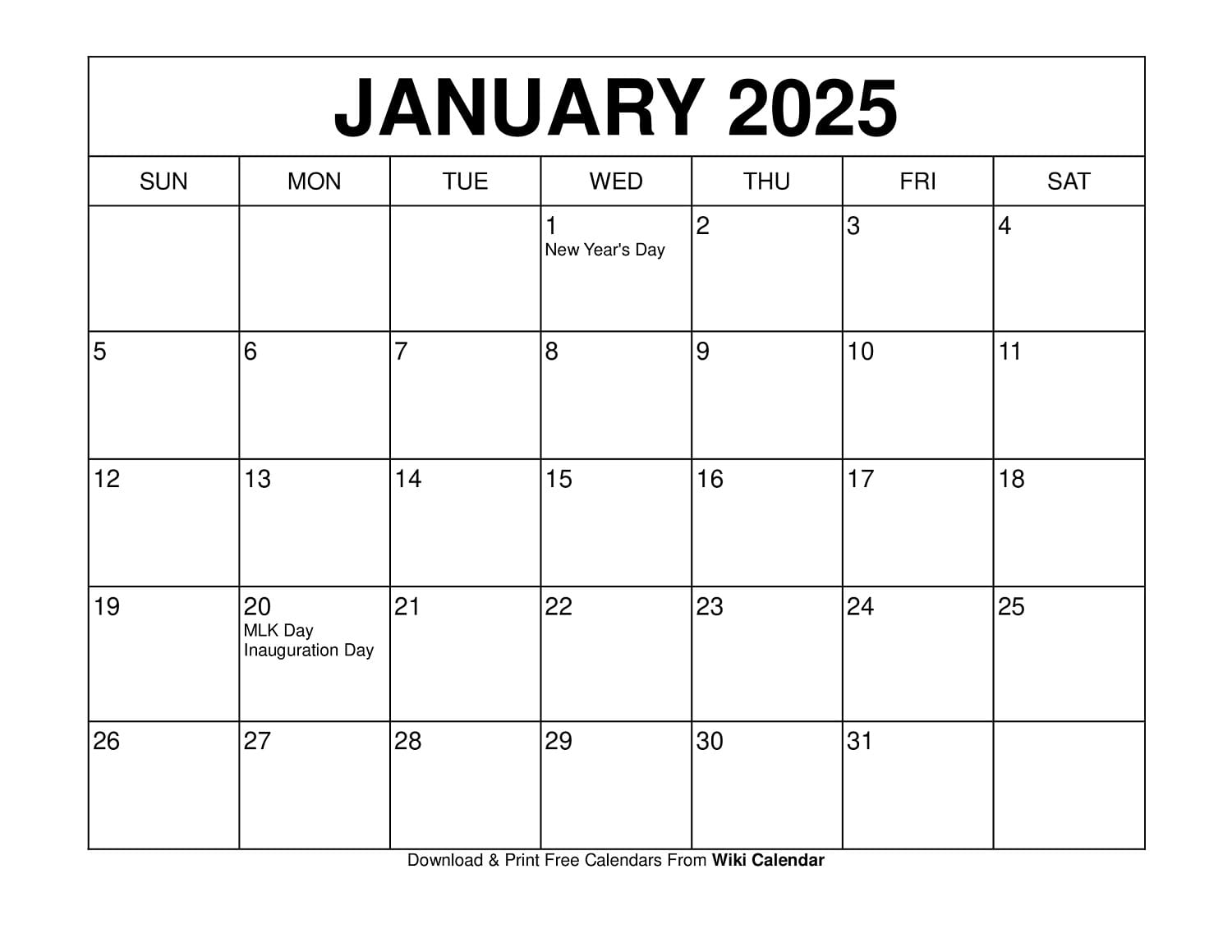 January 2026 Calendar Printable Templates amp More