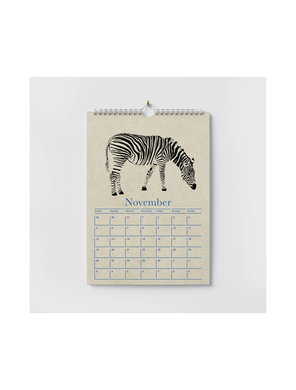 Kalender Graspapier Mit Wire O Bindung